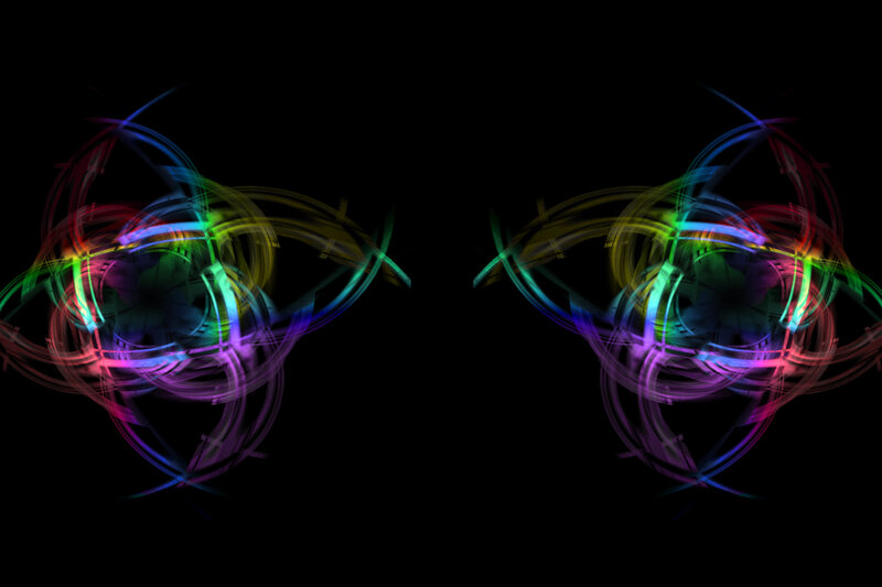 Colorful light swirls