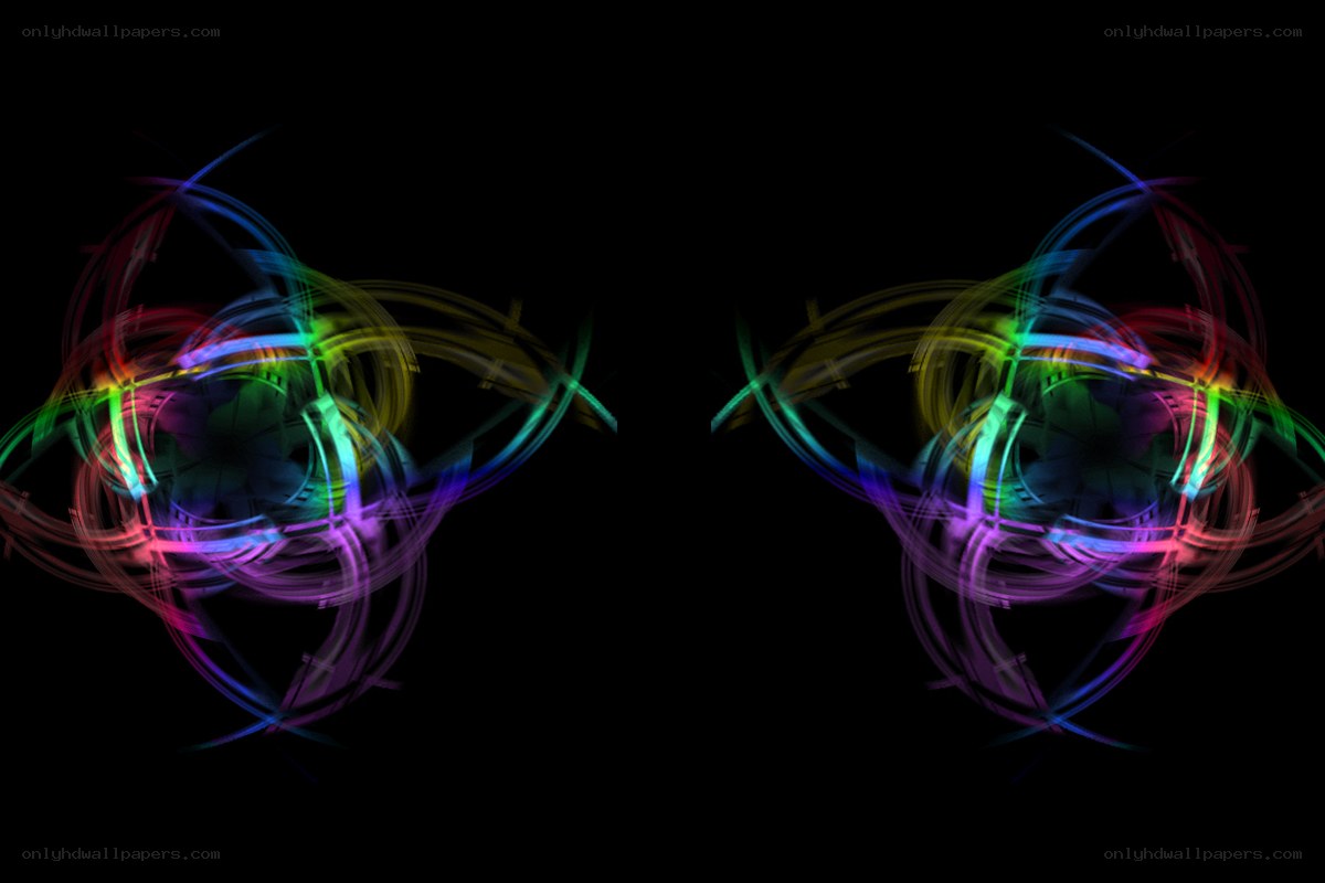 Colorful light swirls
