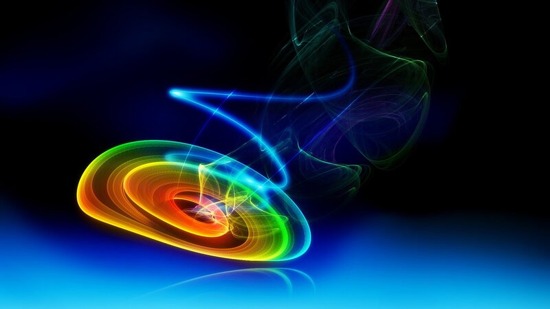 Colorful light swirls