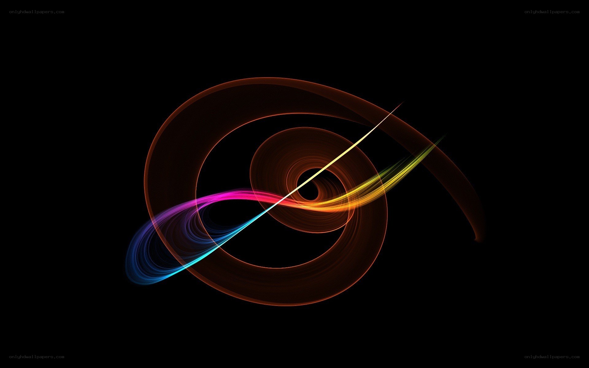 colorful light swirls