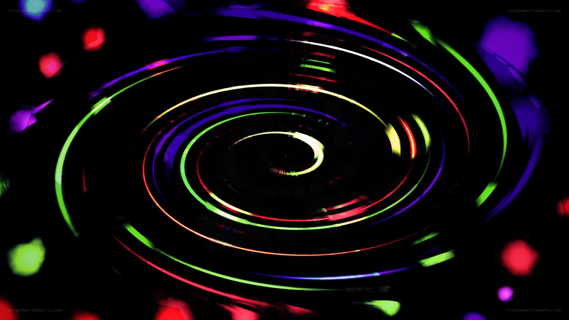 colorful light swirls