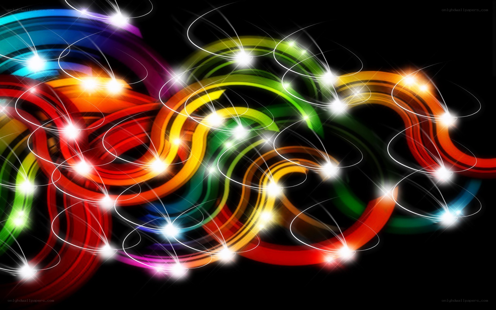 colorful light swirls