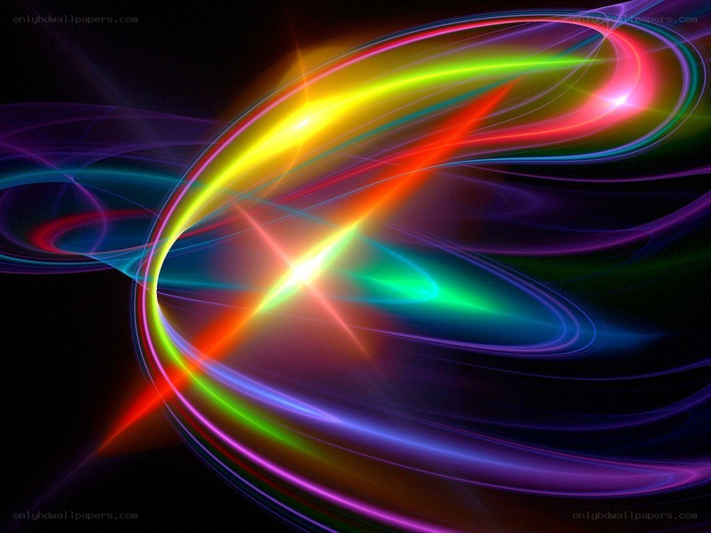 Colorful light swirls