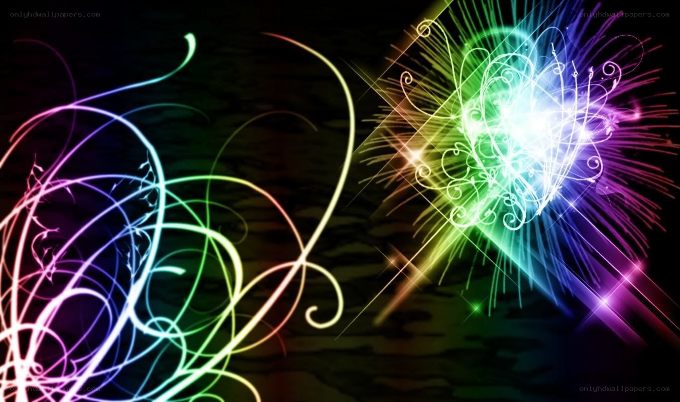 colorful light swirls