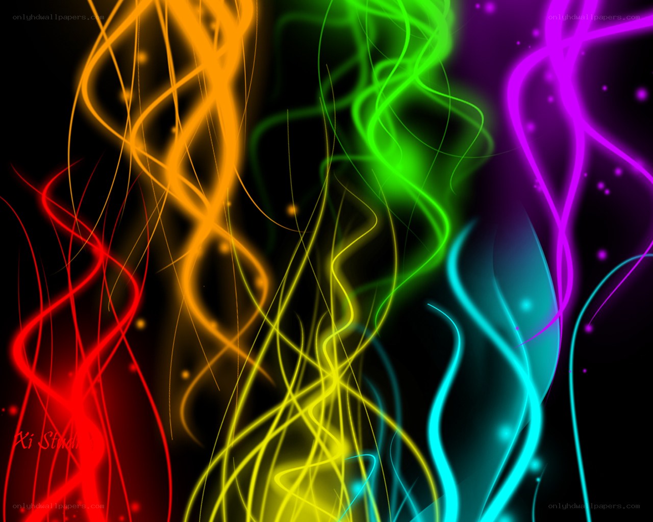 Colorful light swirls