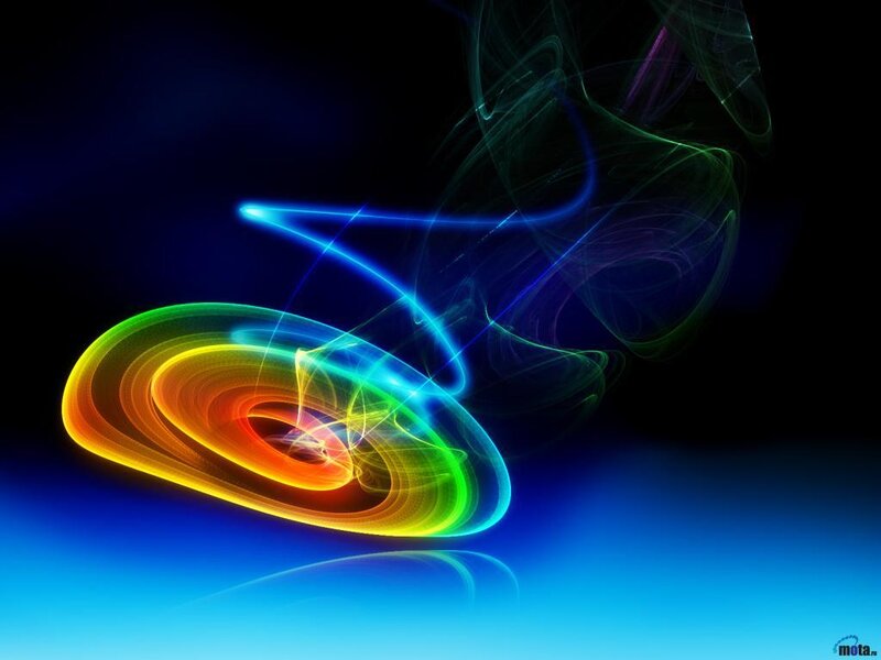 Colorful Light Swirls — Abstract