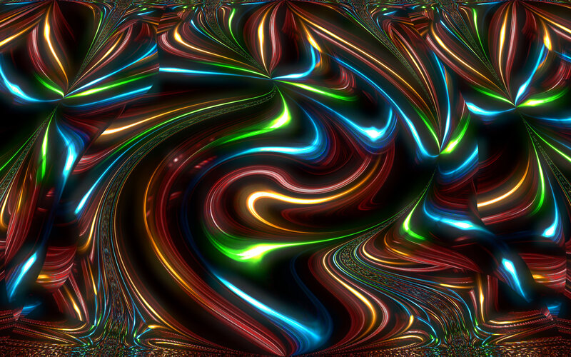 Colorful Light Swirls — Black, Dynamic