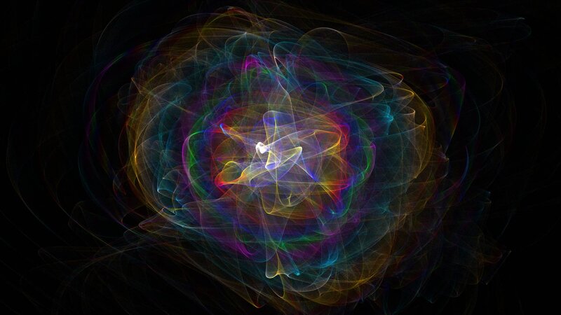 Colorful Light Swirls — Black