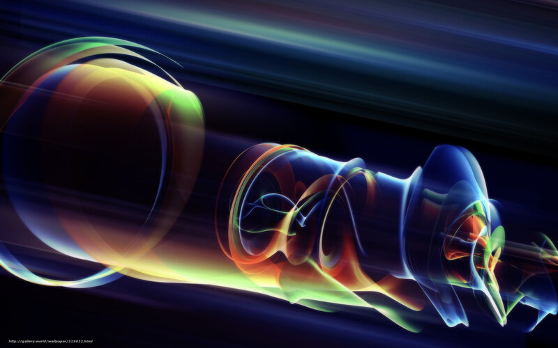 Colorful Light Swirls — Blue, Dynamic, Abstract, Light Trails, Dark Background