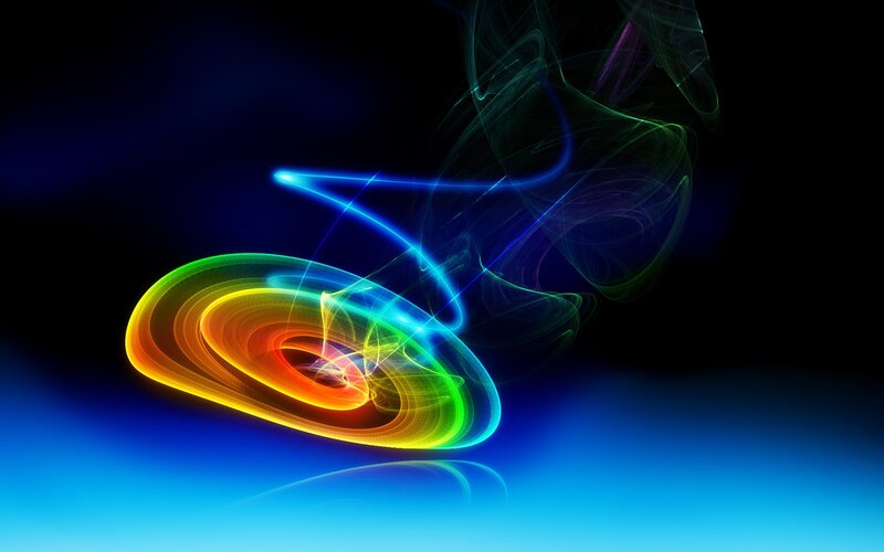 Colorful Light Swirls — Blue, Dynamic, Abstract