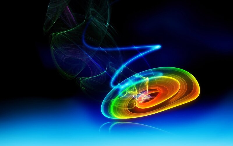 Colorful Light Swirls — Blue, Dynamic