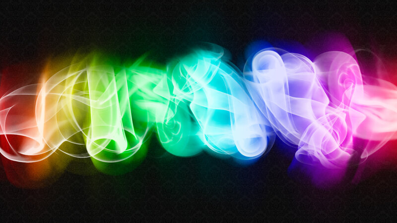 Colorful Light Swirls — Green, Dynamic, Abstract