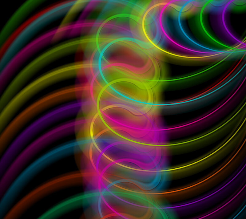 Colorful Light Swirls — Green