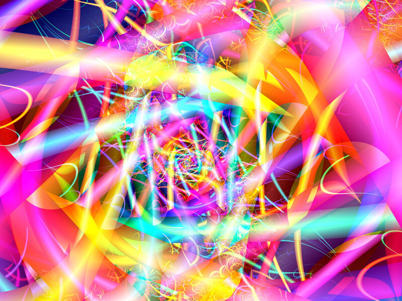 Colorful Light Swirls — Pink, Energetic, Abstract