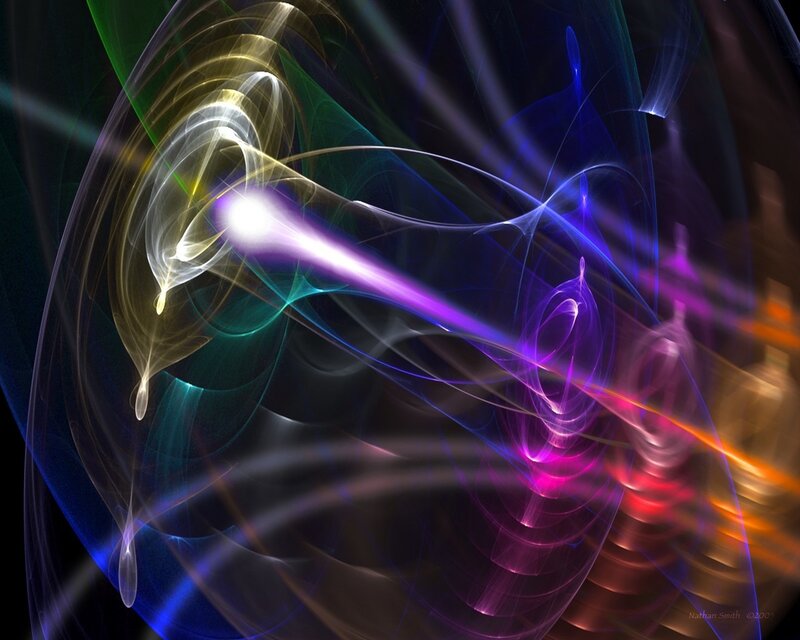 Colorful Light Swirls — Purple, Dynamic, Abstract, Light Beams, Energy