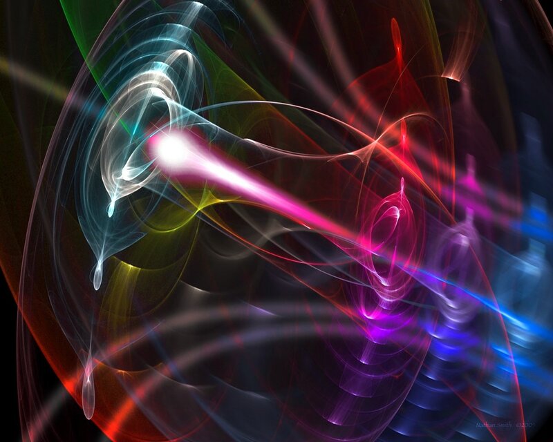 Colorful Light Swirls — Purple, Dynamic, Abstract, Light Beams