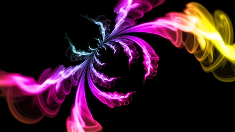Colorful Light Swirls — Purple, Dynamic, Abstract
