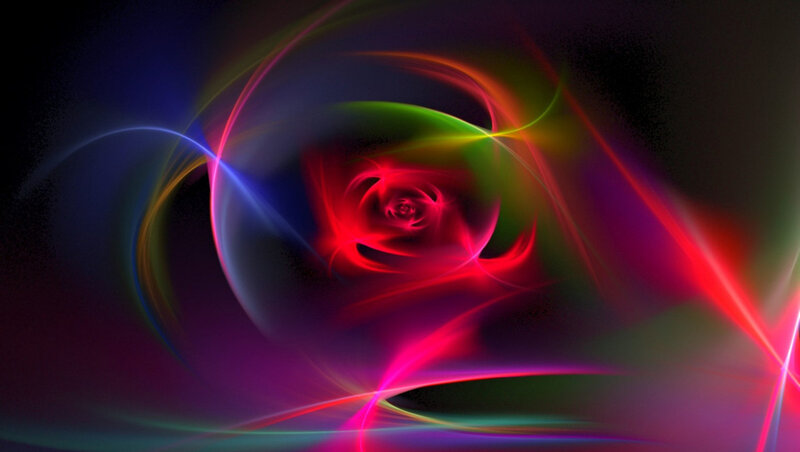 Colorful Light Swirls — Red