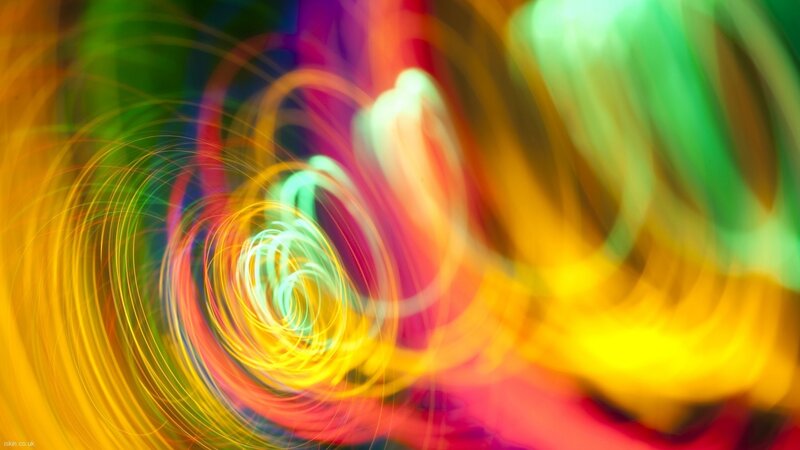 Colorful Light Swirls — Yellow