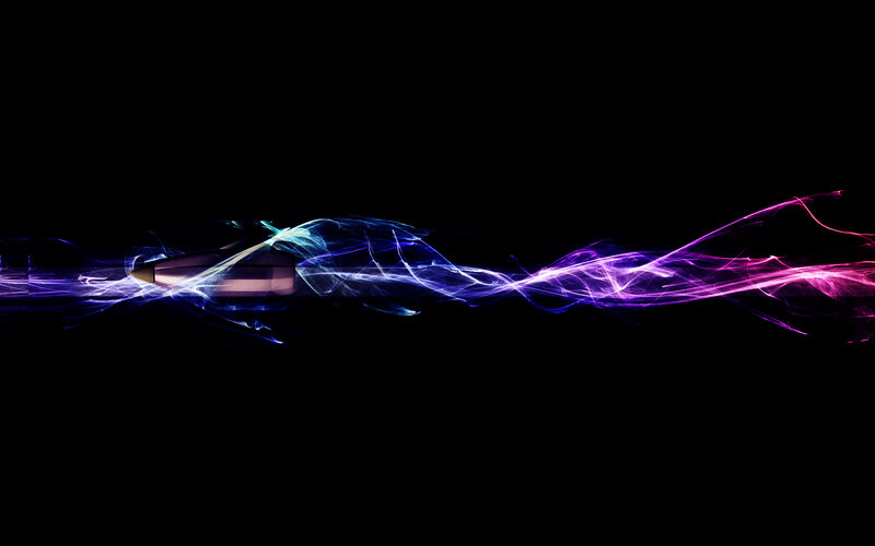 Colorful light trail motion