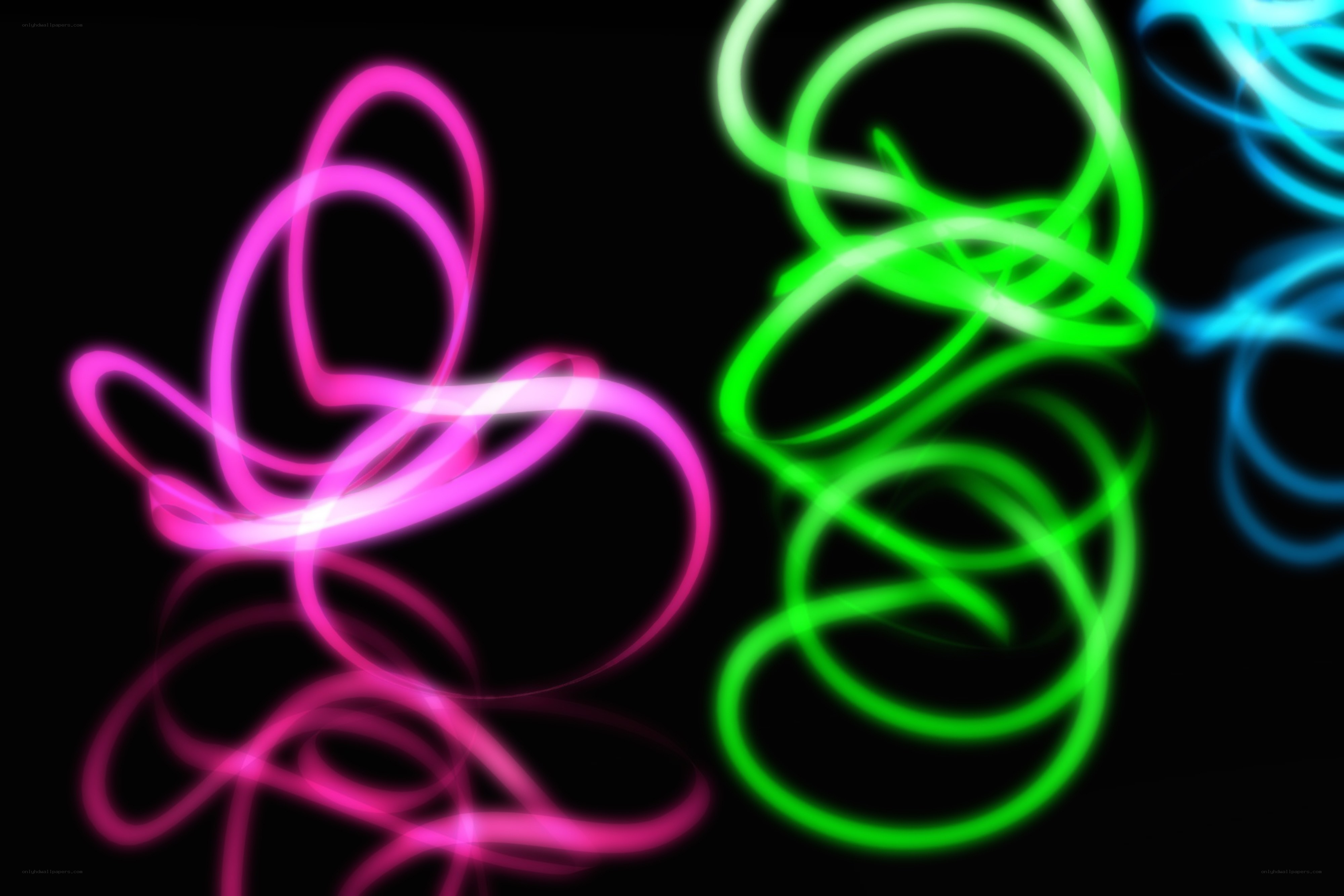 colorful light trails