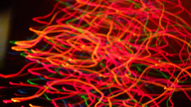 colorful light trails