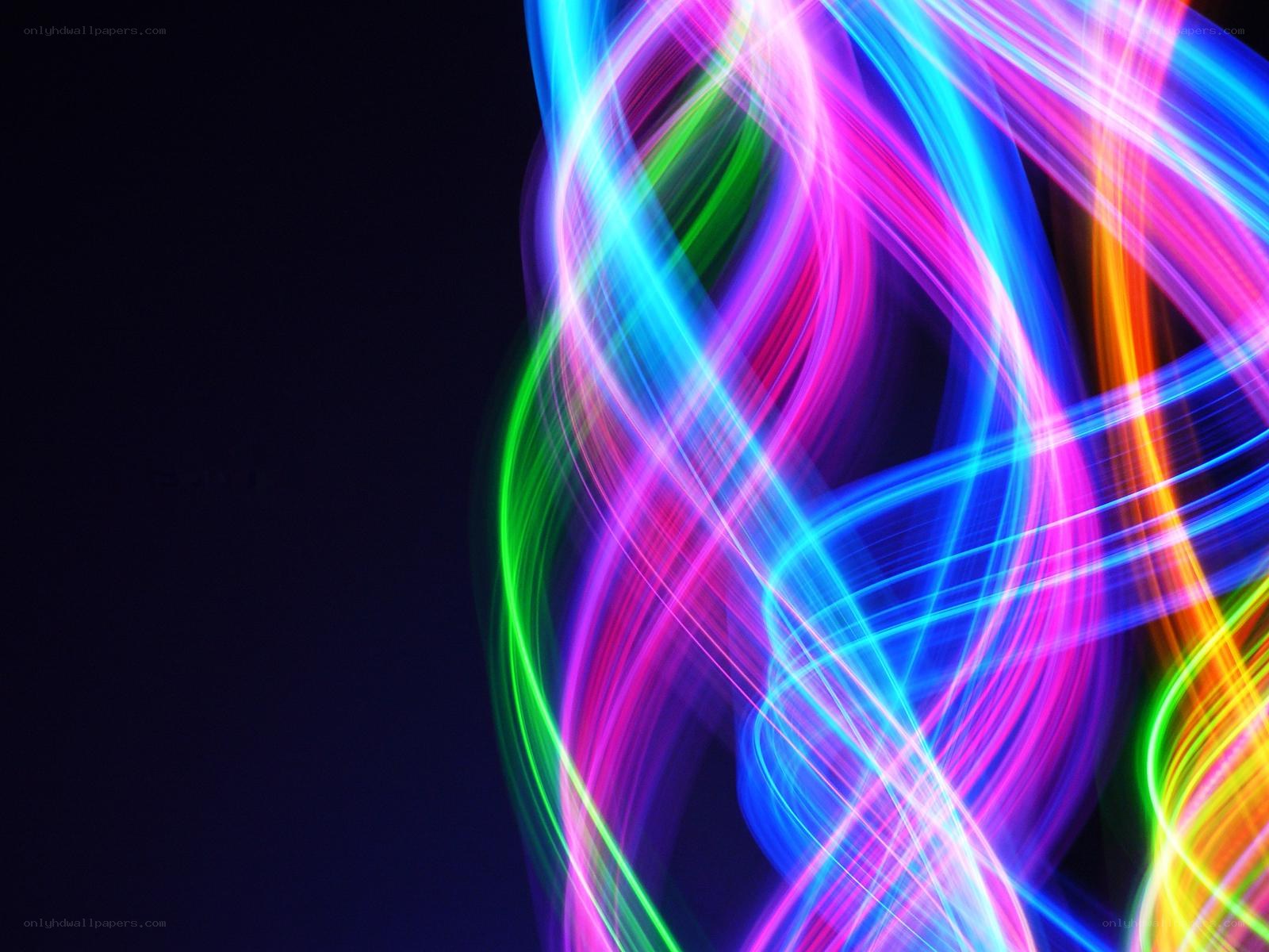 Colorful light trails
