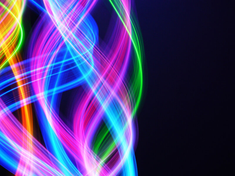 Colorful light trails