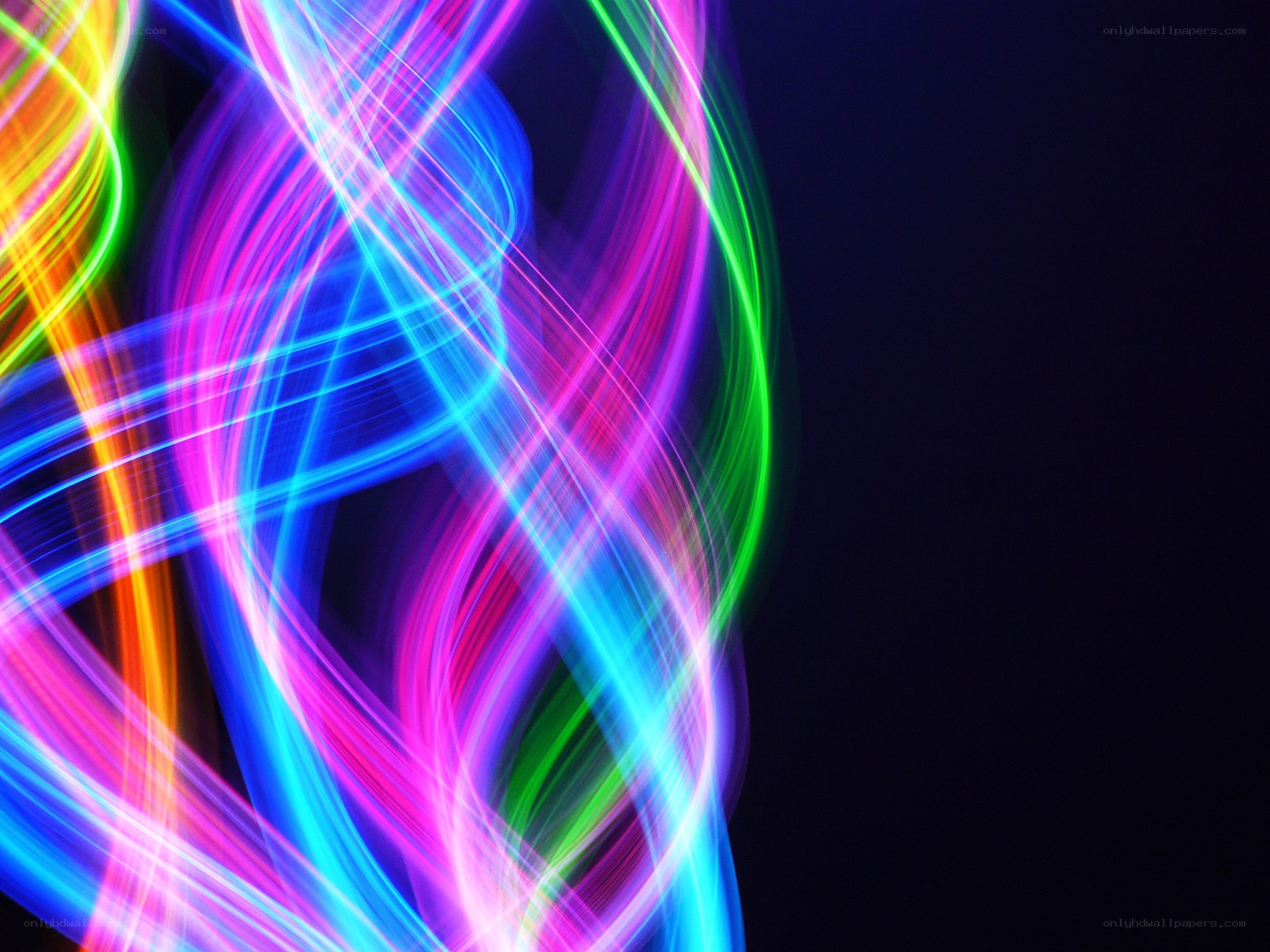 Colorful light trails