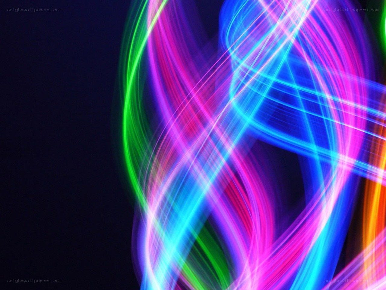 Colorful light trails