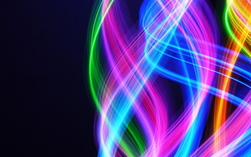 Colorful light trails abstract