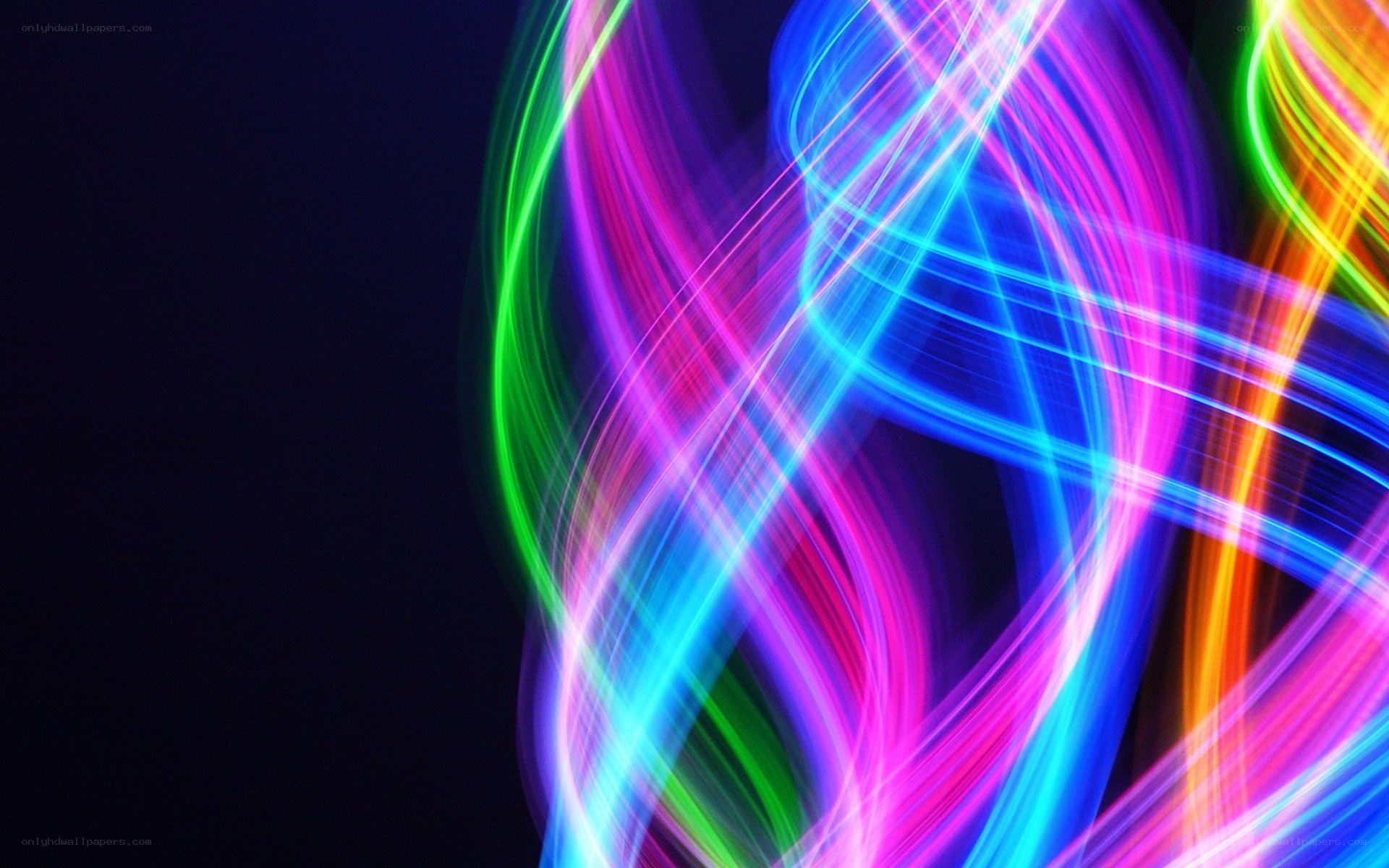 Colorful light trails abstract