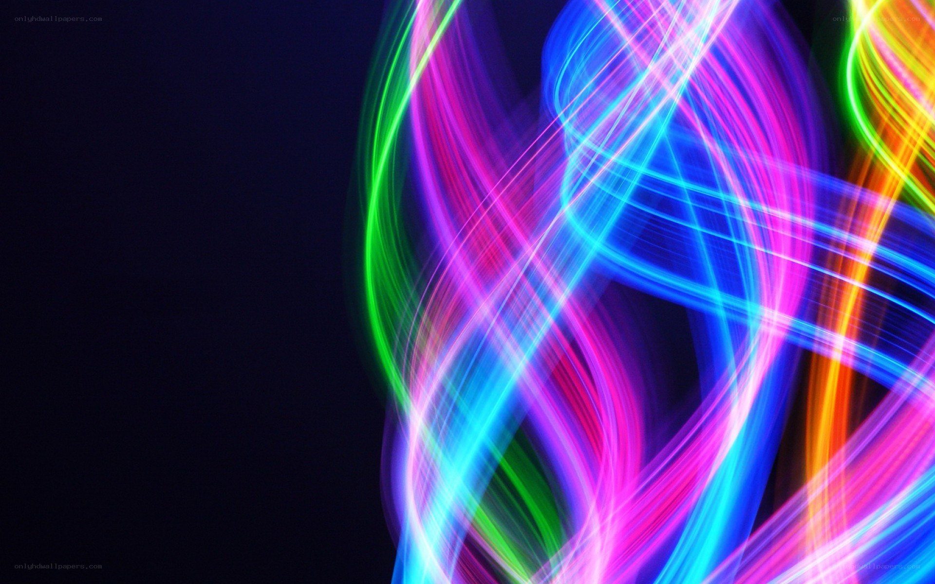 colorful light trails abstract