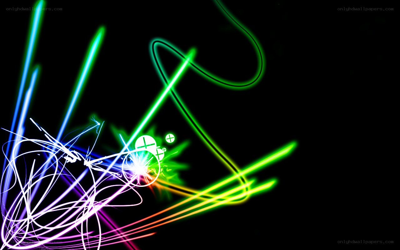 colorful light trails abstract