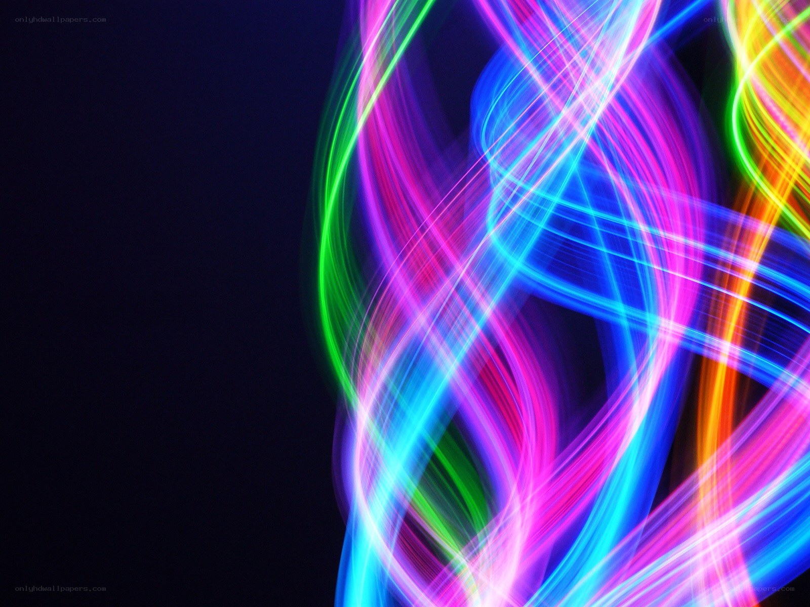 colorful light trails abstract