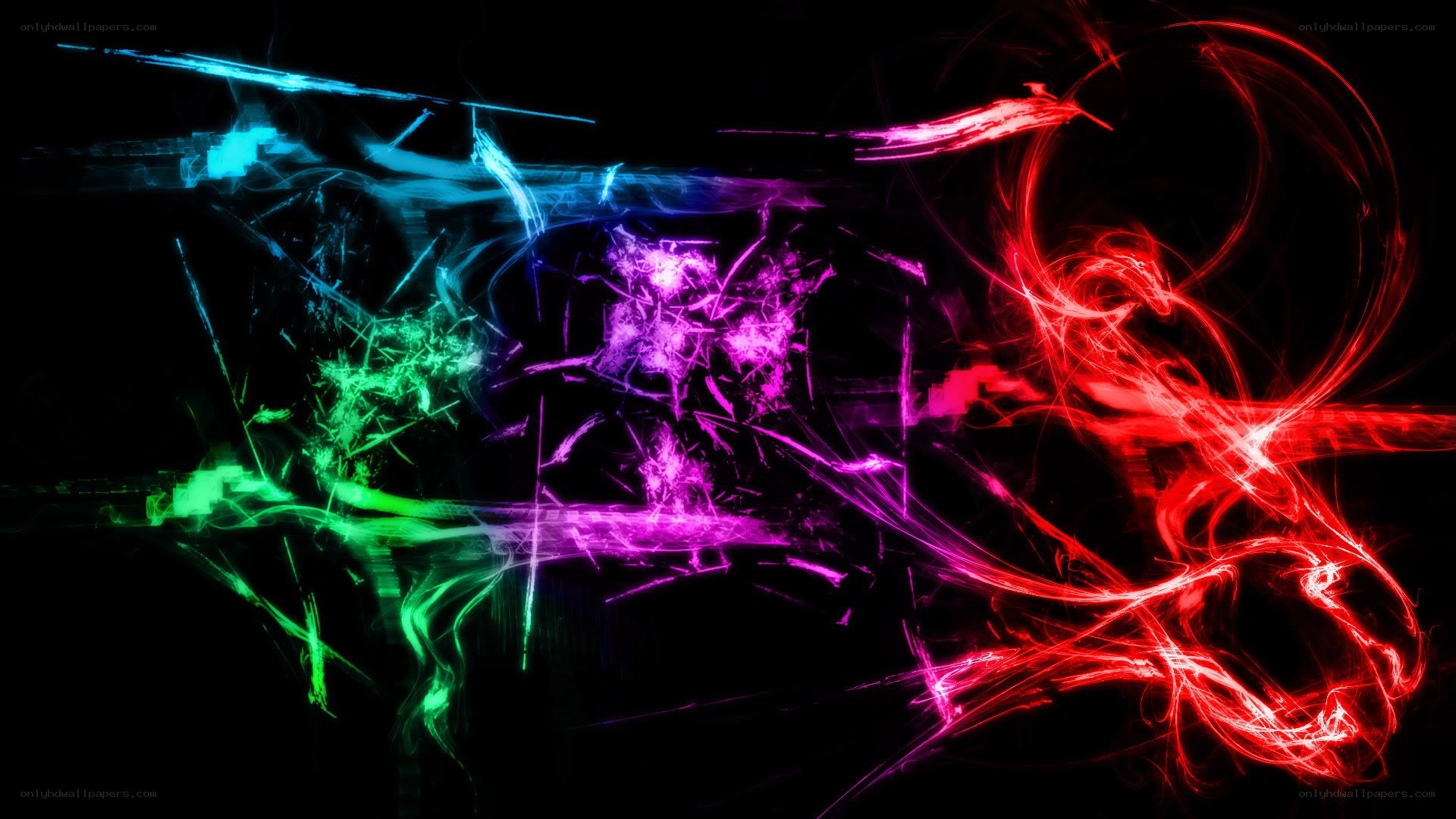colorful light trails abstract