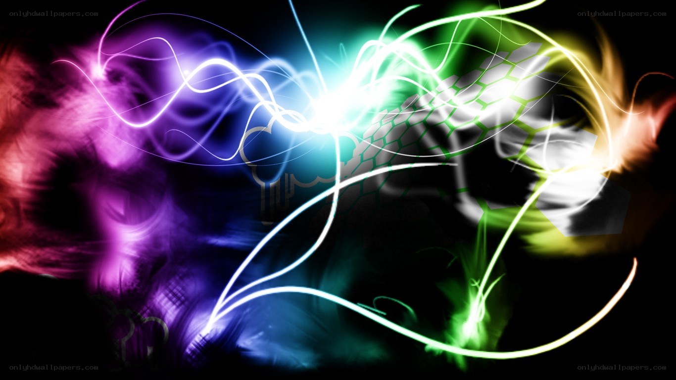 colorful light trails abstract