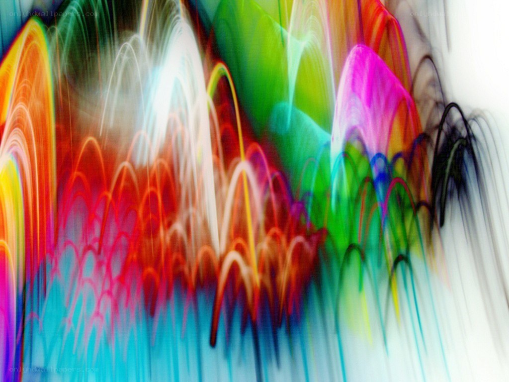 Colorful light trails abstract art