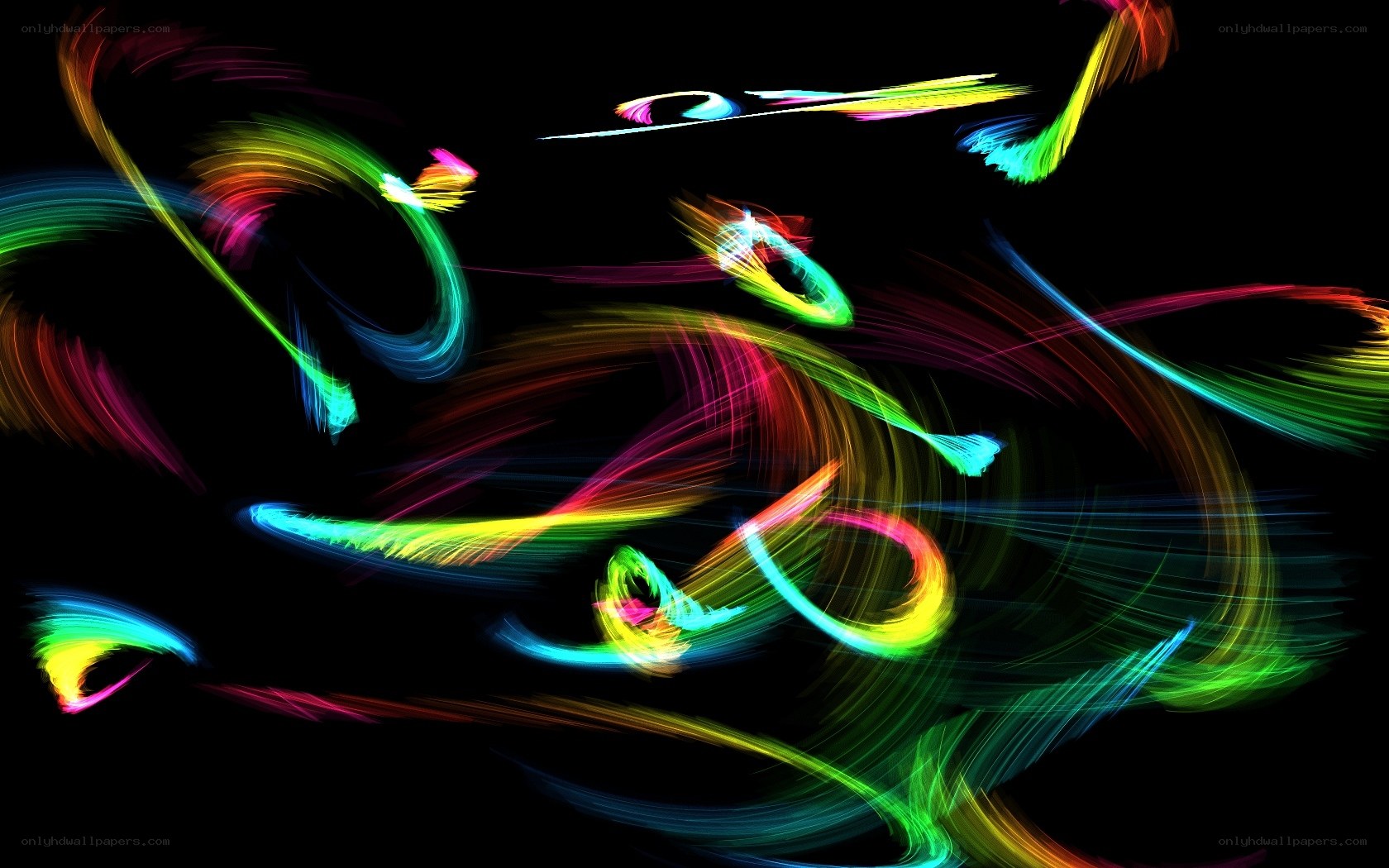Colorful light trails abstract art