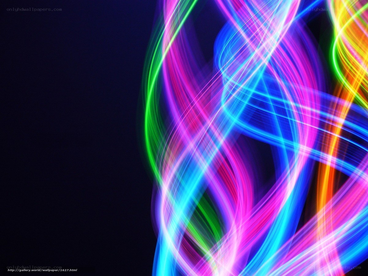 Colorful light trails abstract