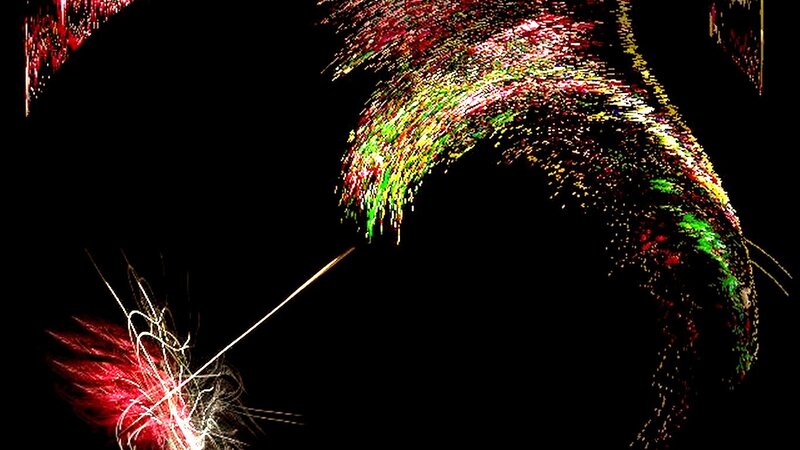 Colorful Light Trails — Black, Dynamic, Night