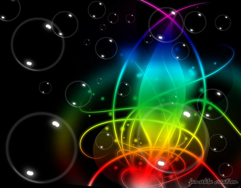 Colorful Light Trails — Black