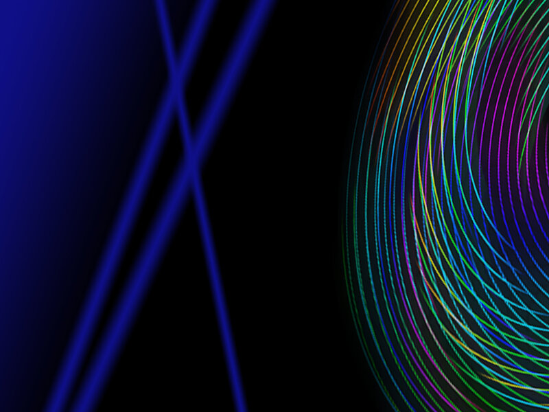 Colorful Light Trails — Blue, Dynamic, Abstract, Light Streaks, Dark Background
