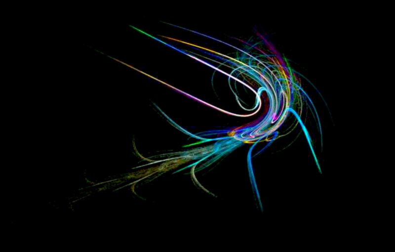 Colorful Light Trails — Blue, Dynamic, Night, Abstract