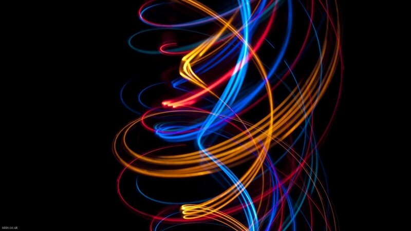 Colorful Light Trails — Blue, Dynamic, Night