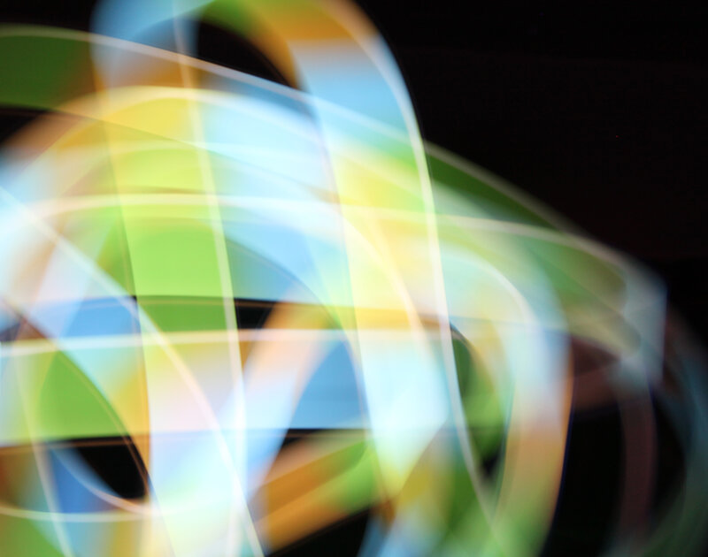 Colorful Light Trails — Green, Dynamic, Night