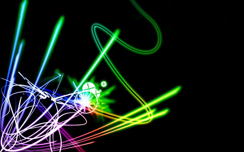 Colorful Light Trails — Green, Energetic, Night