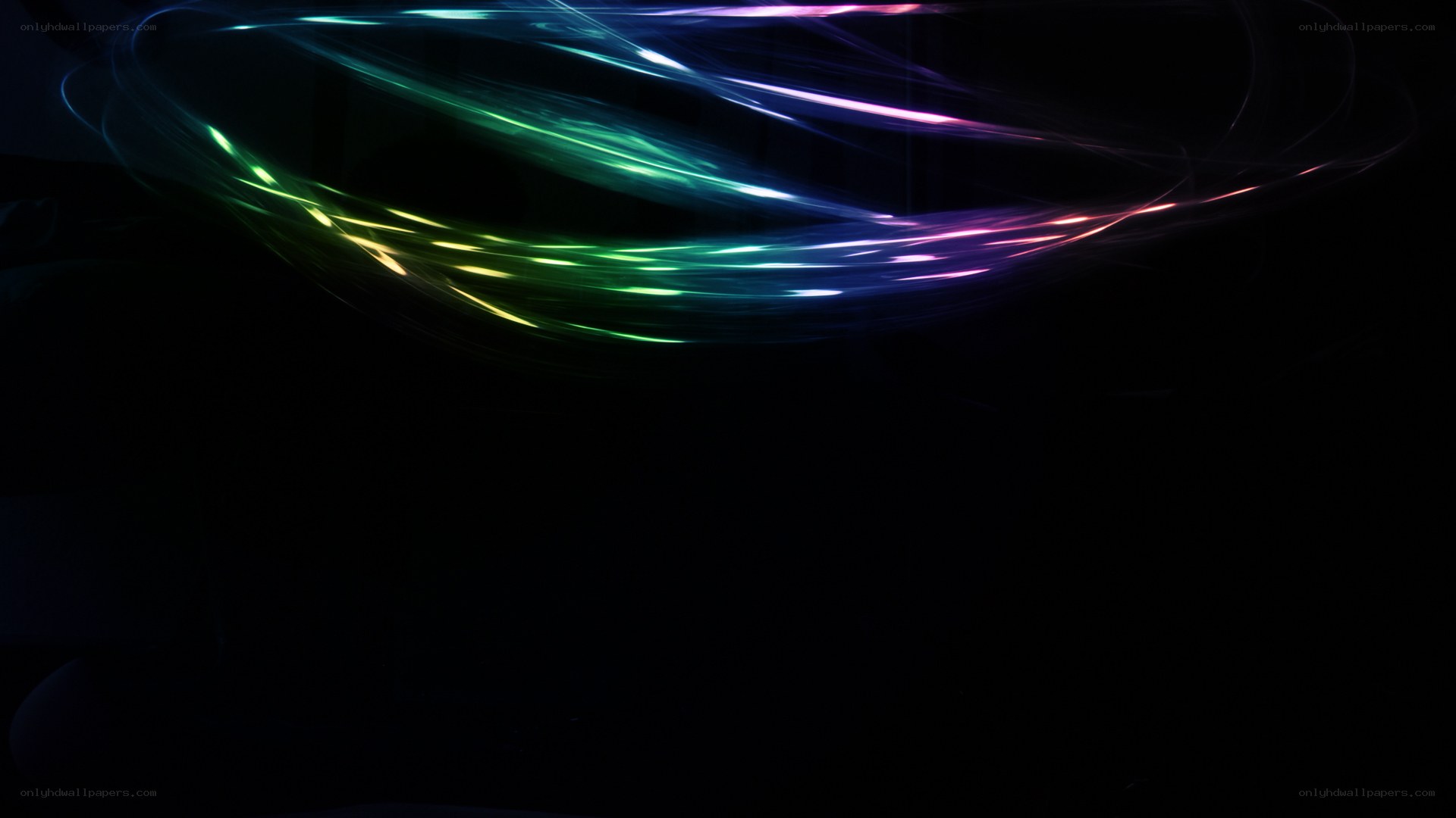 colorful light trails in darkness