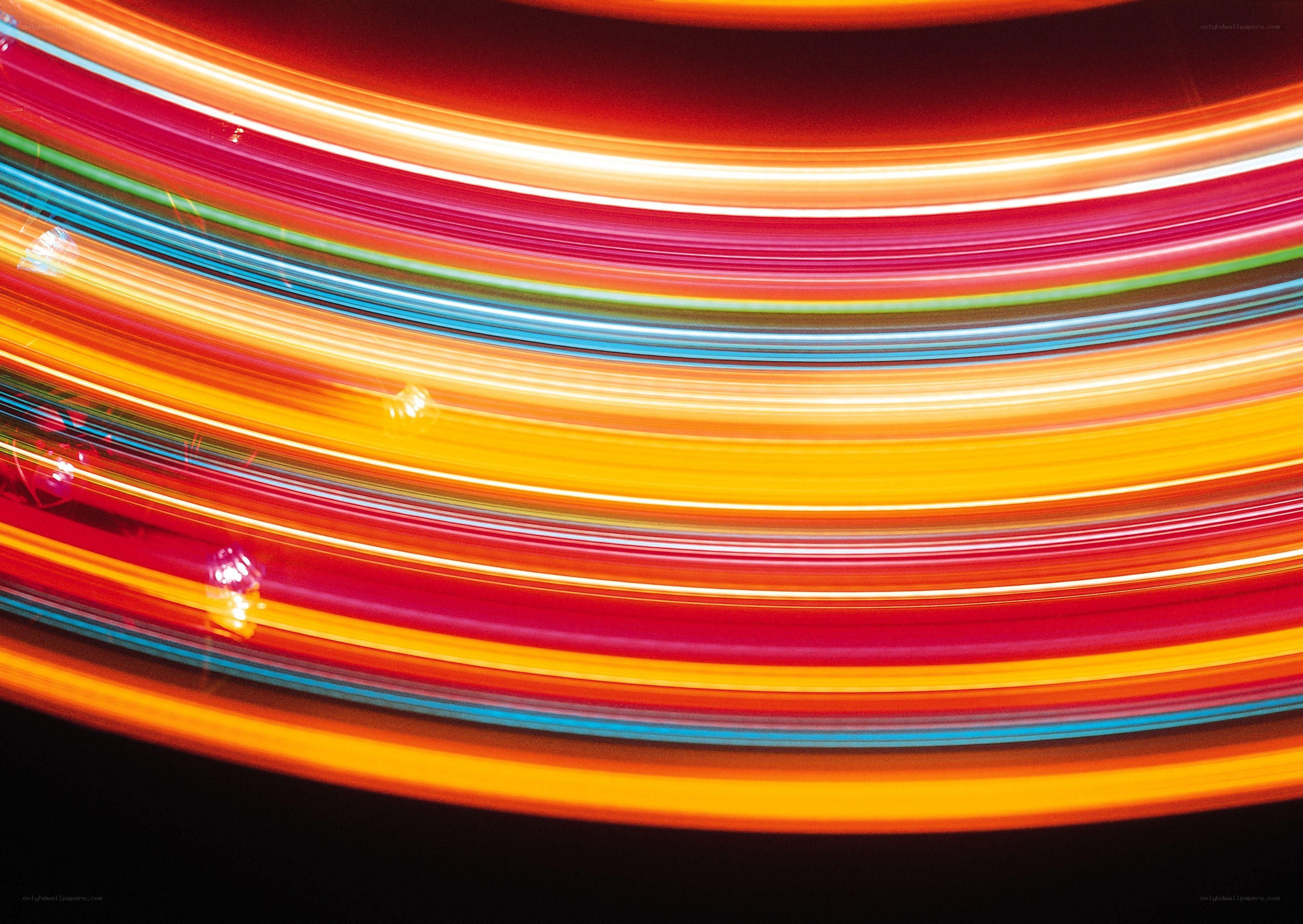 colorful light trails in motion