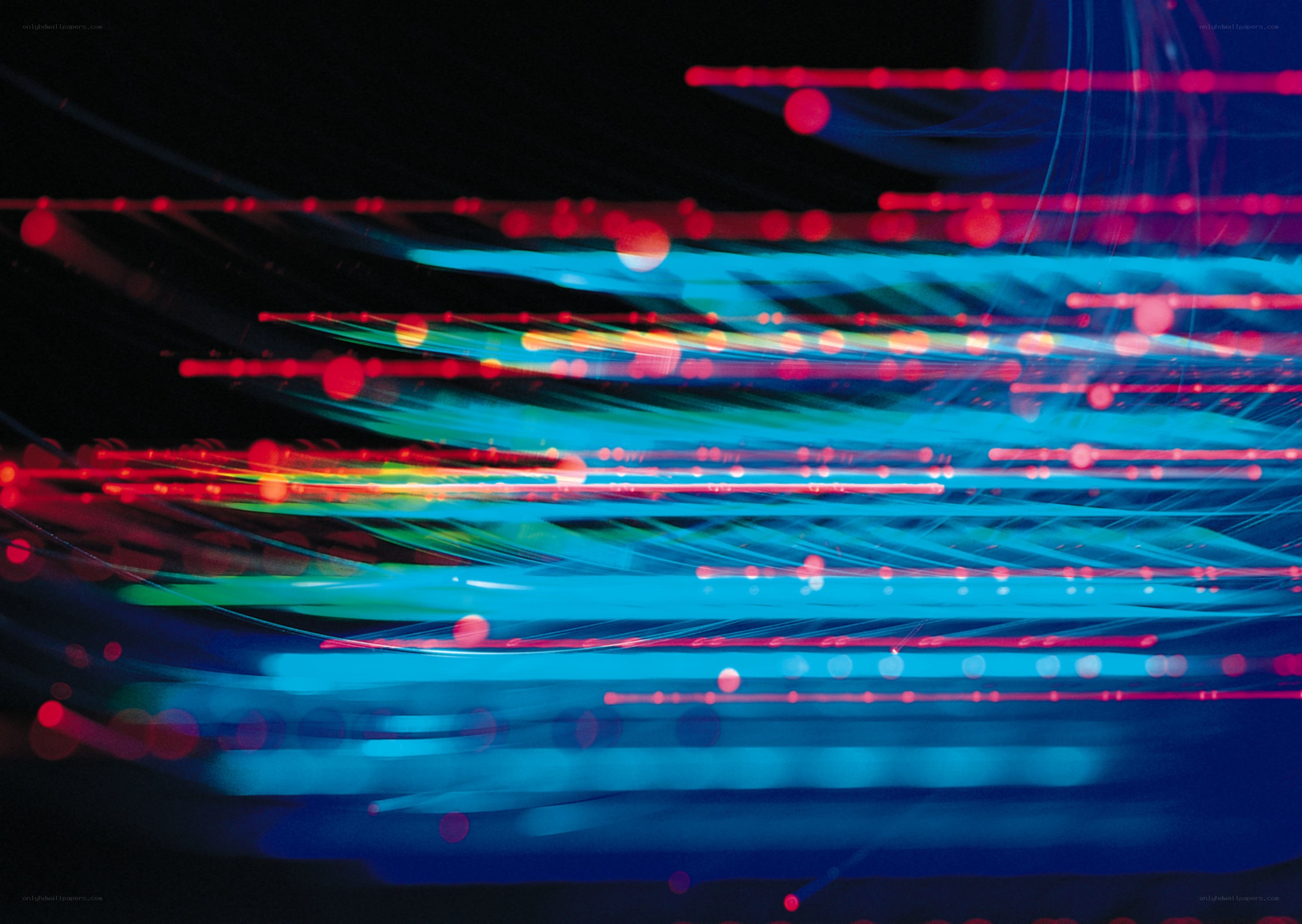 Colorful light trails in motion